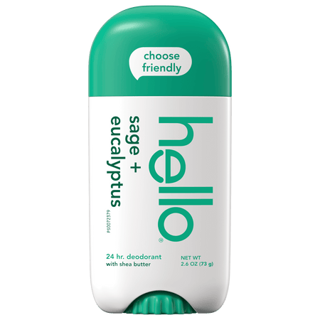 hello sage + eucalyptus aluminum free deodorant with shea butter