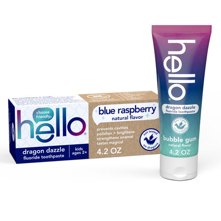 hello kids dragon dazzle blue raspberry fluoride toothpaste