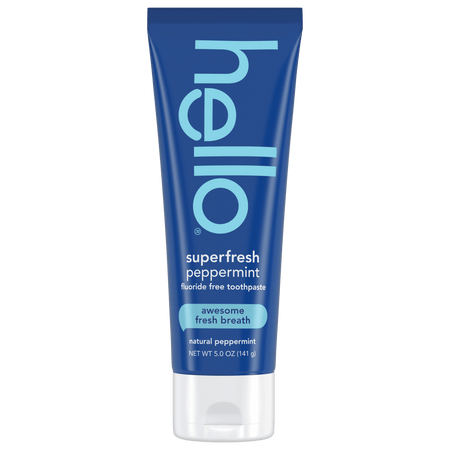 hello superfresh peppermint fluoride free toothpaste
