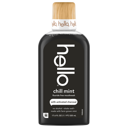 hello chill mint with activated charcoal mouthwash