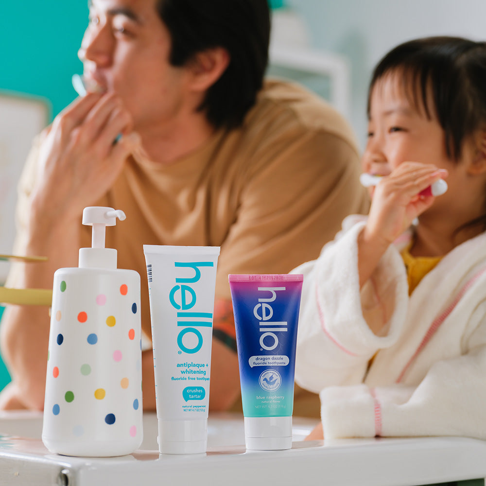 kids dragon dazzle blue raspberry fluoride toothpaste | hello products