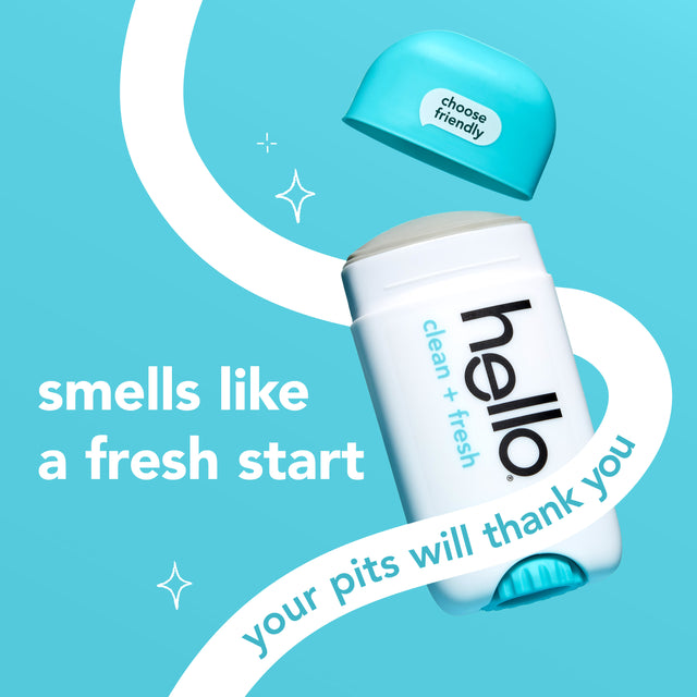 hello clean + fresh aluminum free deodorant with charcoal