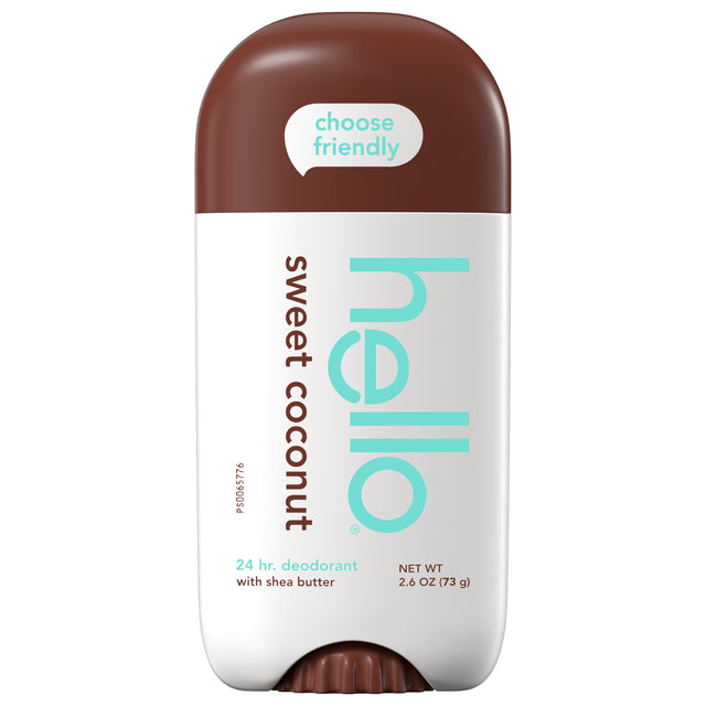 hello sweet coconut aluminum free deodorant with shea butter