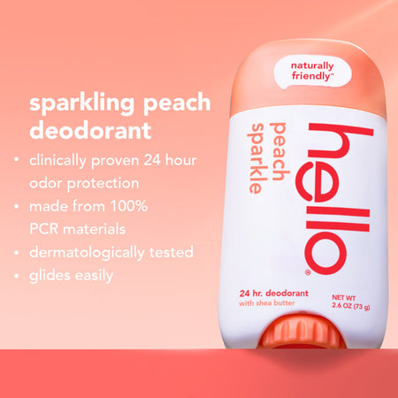 peach sparkle deodorant with shea butter