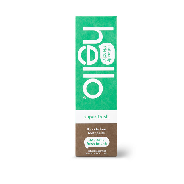 hello super fresh + friendly fluoride free toothpaste