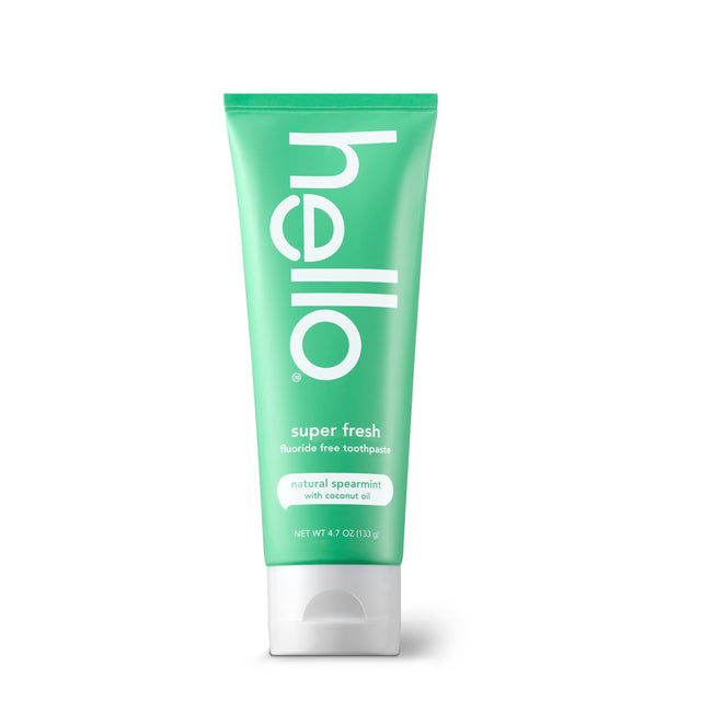 hello super fresh + friendly fluoride free toothpaste