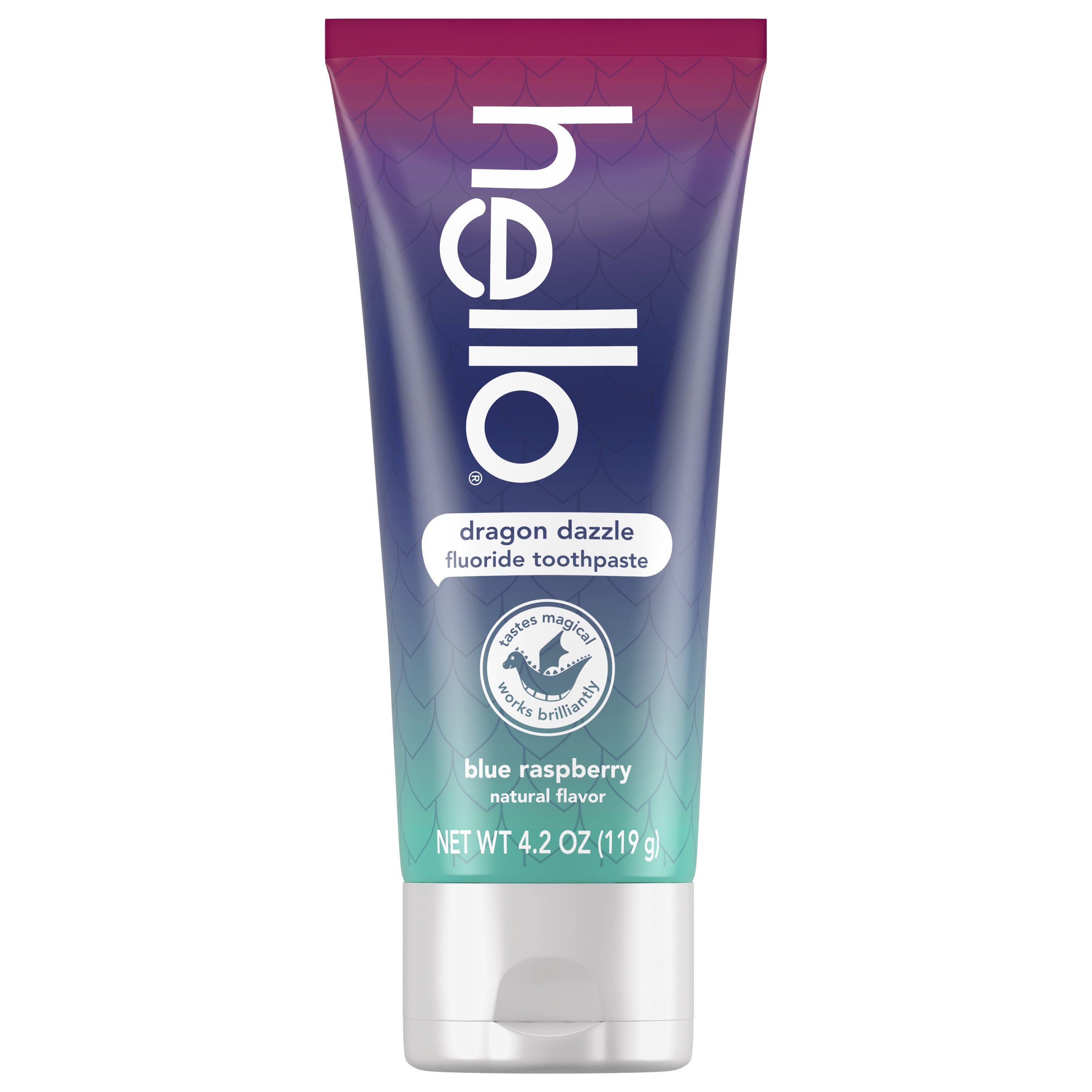 hello kids dragon dazzle blue raspberry fluoride toothpaste.