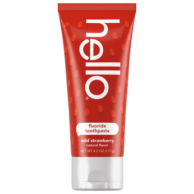 hello kids natural wild strawberry fluoride toothpaste.