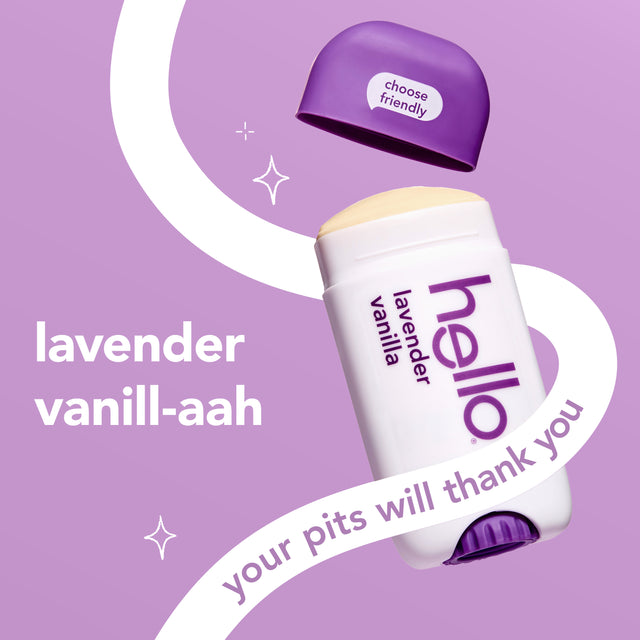 hello lavender vanilla aluminum free deodorant with shea butter