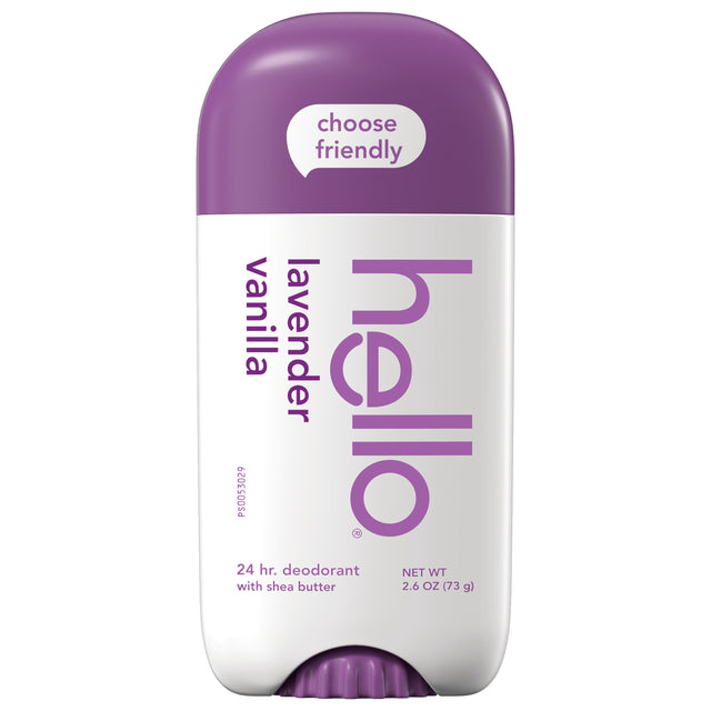 hello lavender vanilla aluminum free deodorant with shea butter