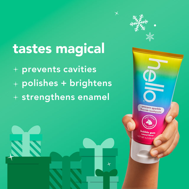 hello kids toothbrush and kids toothpaste holiday gift set