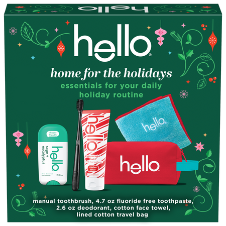 hello home for the holidays travel toiletry bag kit