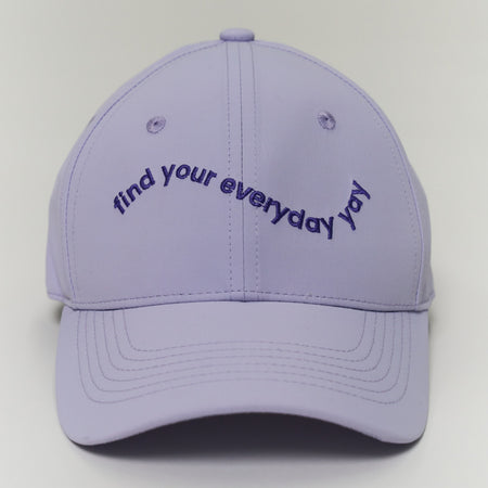 hello everyday yay purple hat