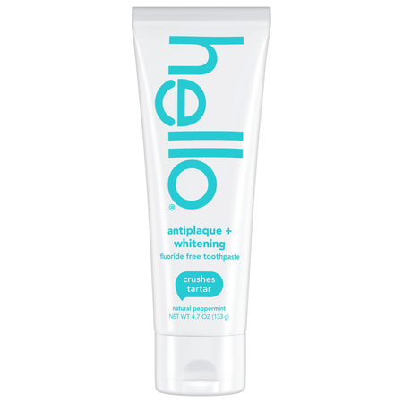 Hello Antiplaque + Whitening Fluoride Free Toothpaste.