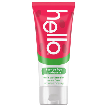 hello kids watermelon fluoride free toothpaste