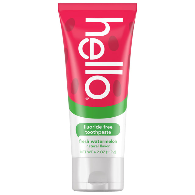 hello kids watermelon fluoride free toothpaste