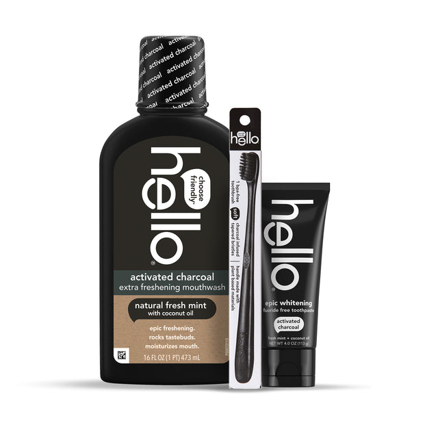 hello activated charcoal essentials bundle