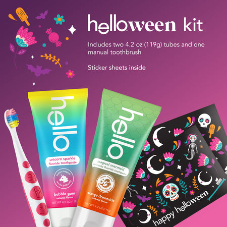hello kids toothpaste and toothbrush halloween kit