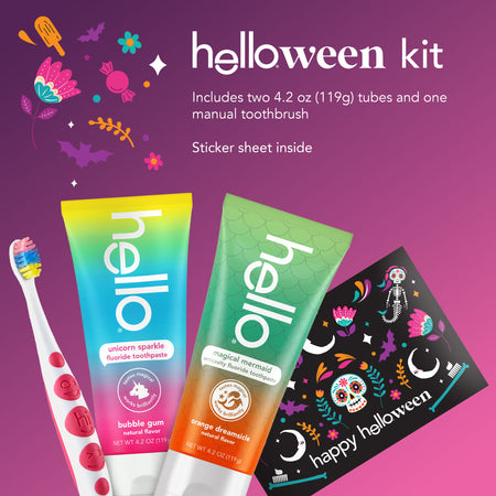 hello kids toothpaste and toothbrush halloween kit