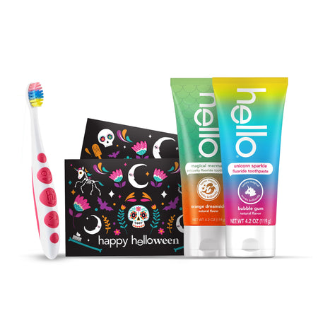 hello kids toothpaste and toothbrush halloween kit