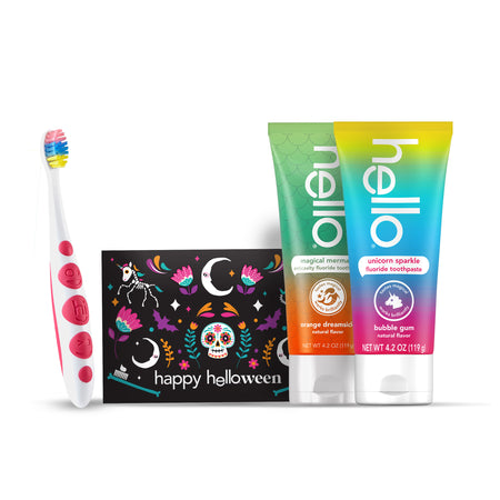 hello kids toothpaste and toothbrush halloween kit