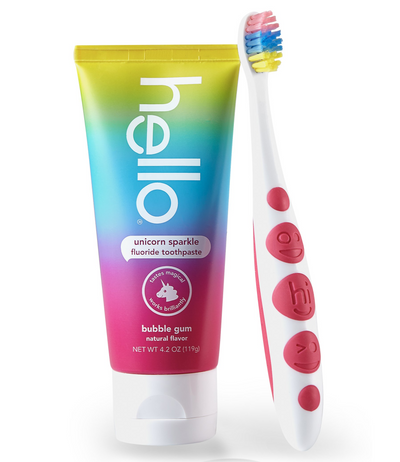hello unicorn toothpaste + toothbrush